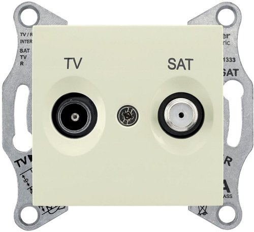 Розетка TV+SAT Оконечная без рамки Schneider Electric Sedna 1-м. бежевый картинка